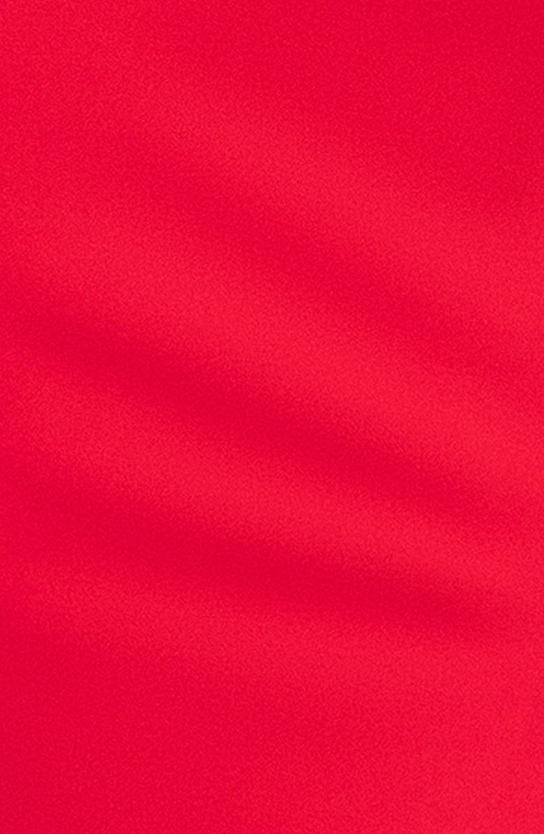 Xscape Evenings Strapless Asymmetric Evening Gown, Alternate, color, Red