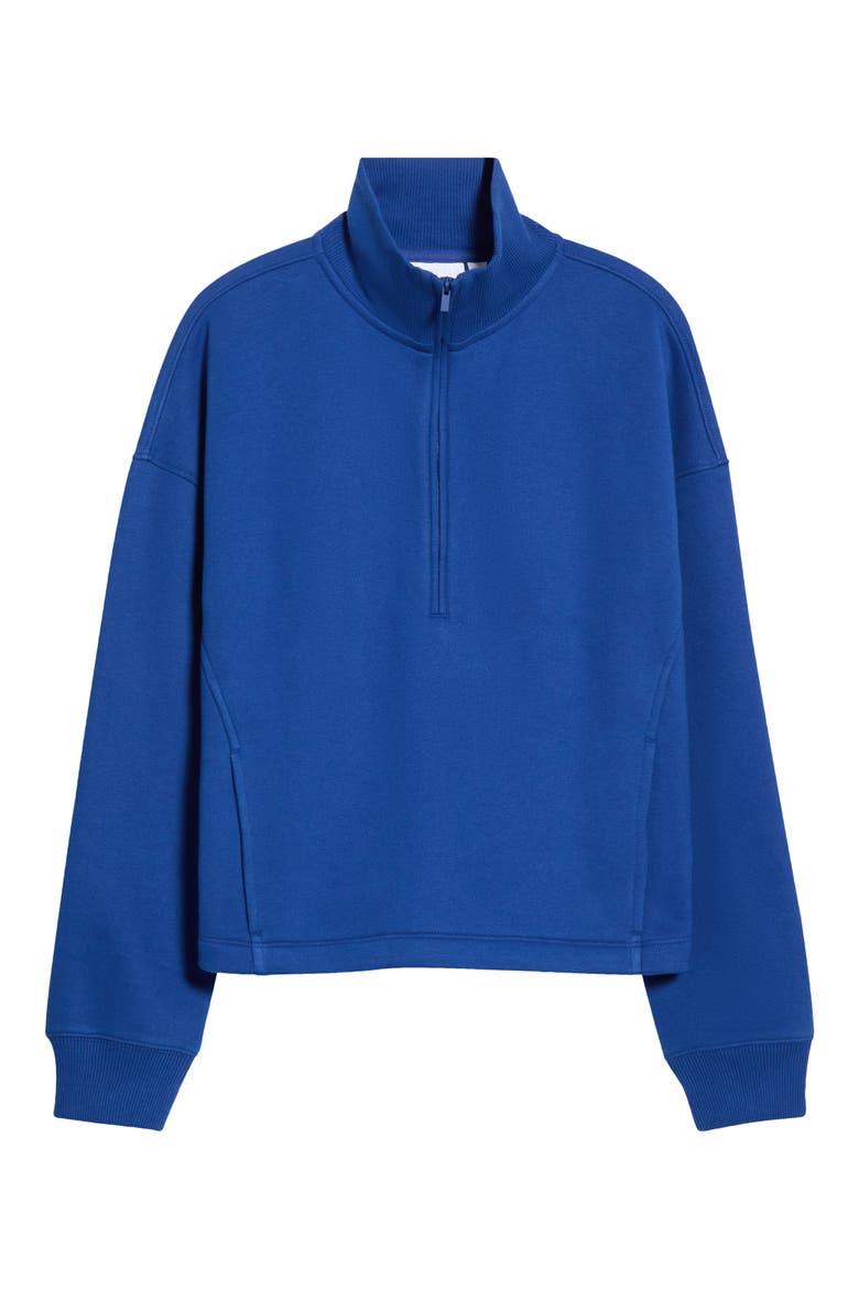 Exhale Fleece Half Zip Pullover, Alternate, color, BLUE SODALITE