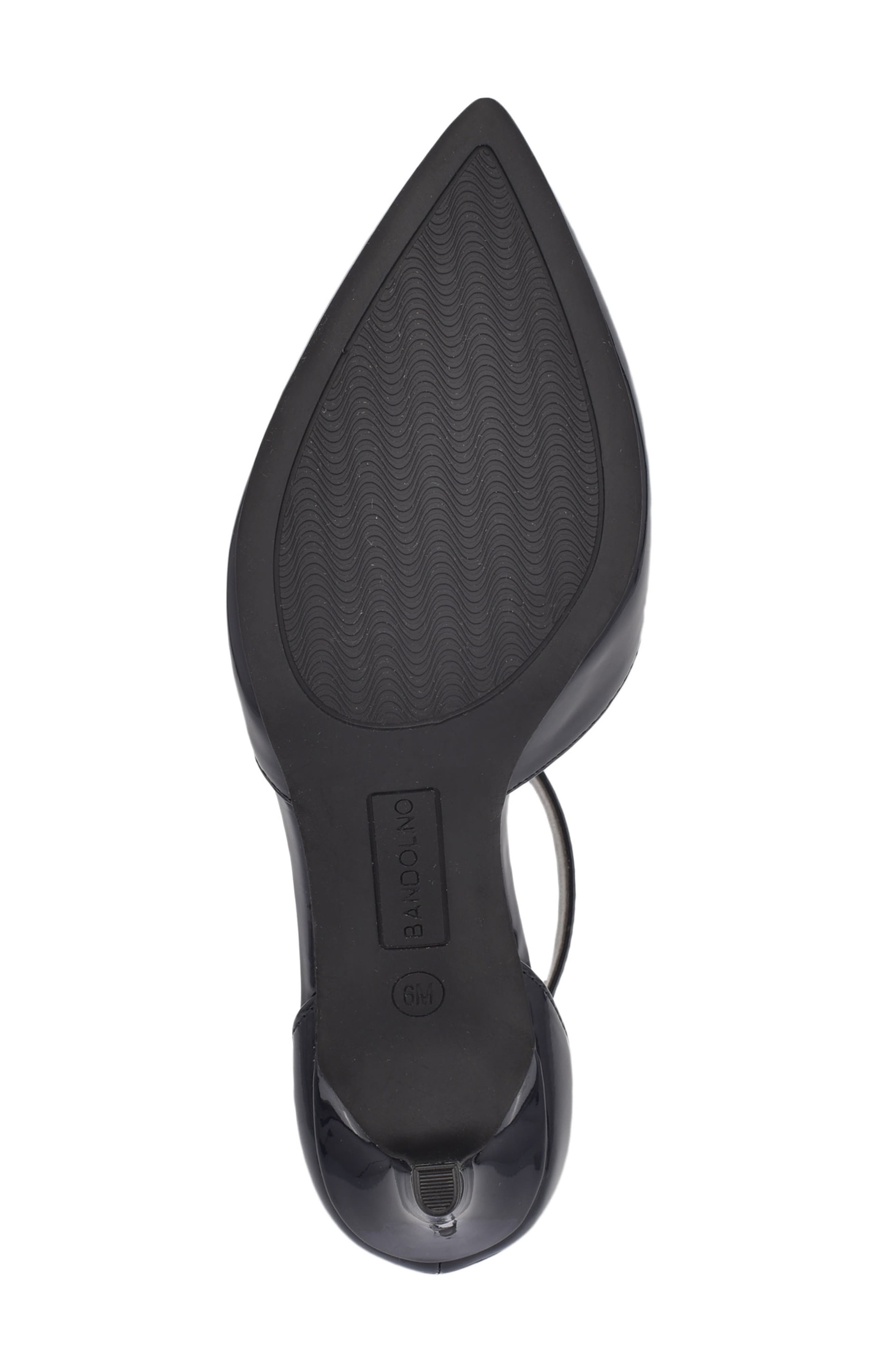 Bandolino Ginata Pointed Toe Ankle Strap Pump, Alternate, color, Navy Patent