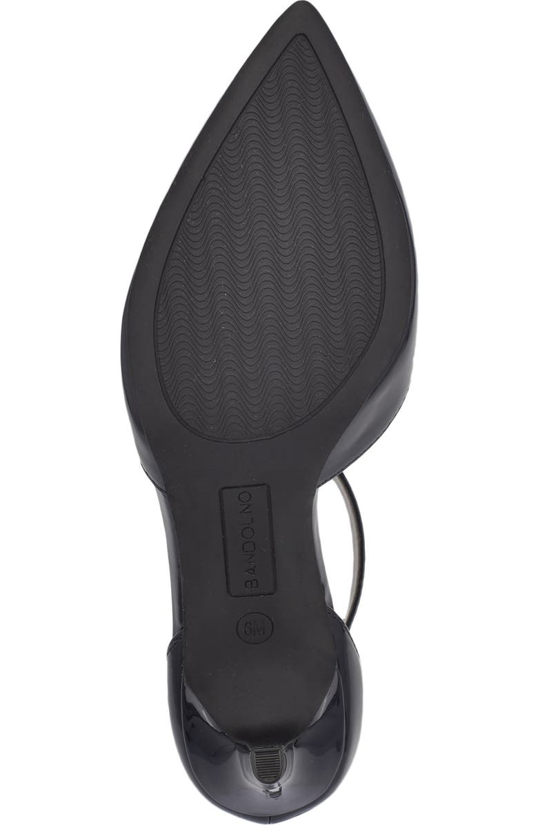 Bandolino Ginata Pointed Toe Ankle Strap Pump, Alternate, color, Navy Patent