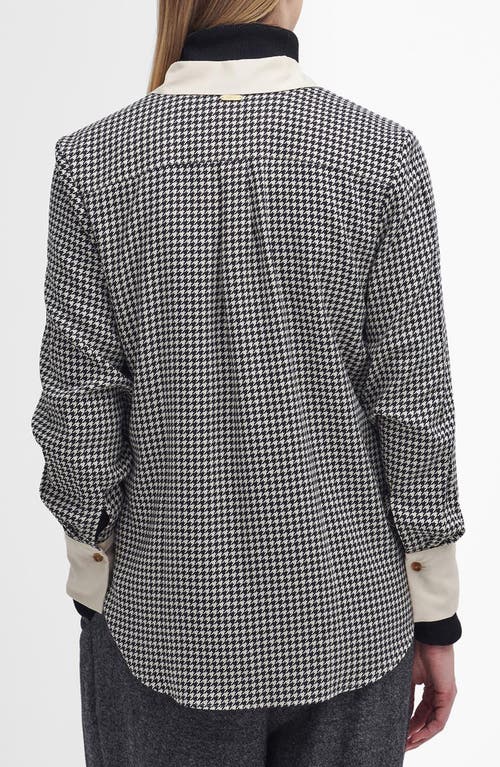 Barbour Kathryn Houndstooth Check Shirt In White