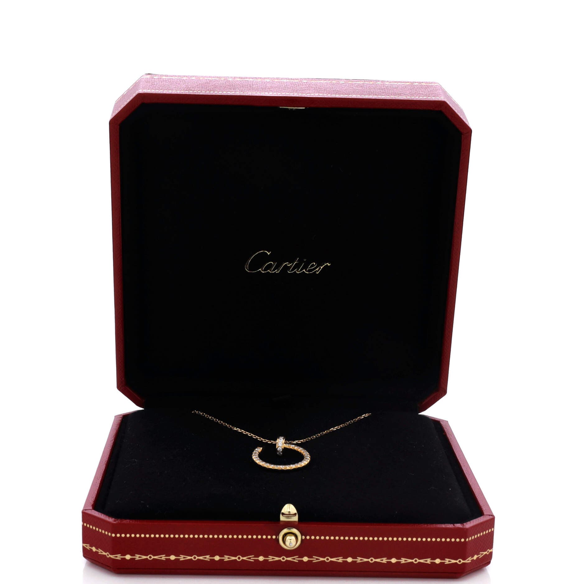 Juste un Clou Pendant Necklace 18K Yellow Gold and Pave Diamonds, Alternate, color, Metallic Gold