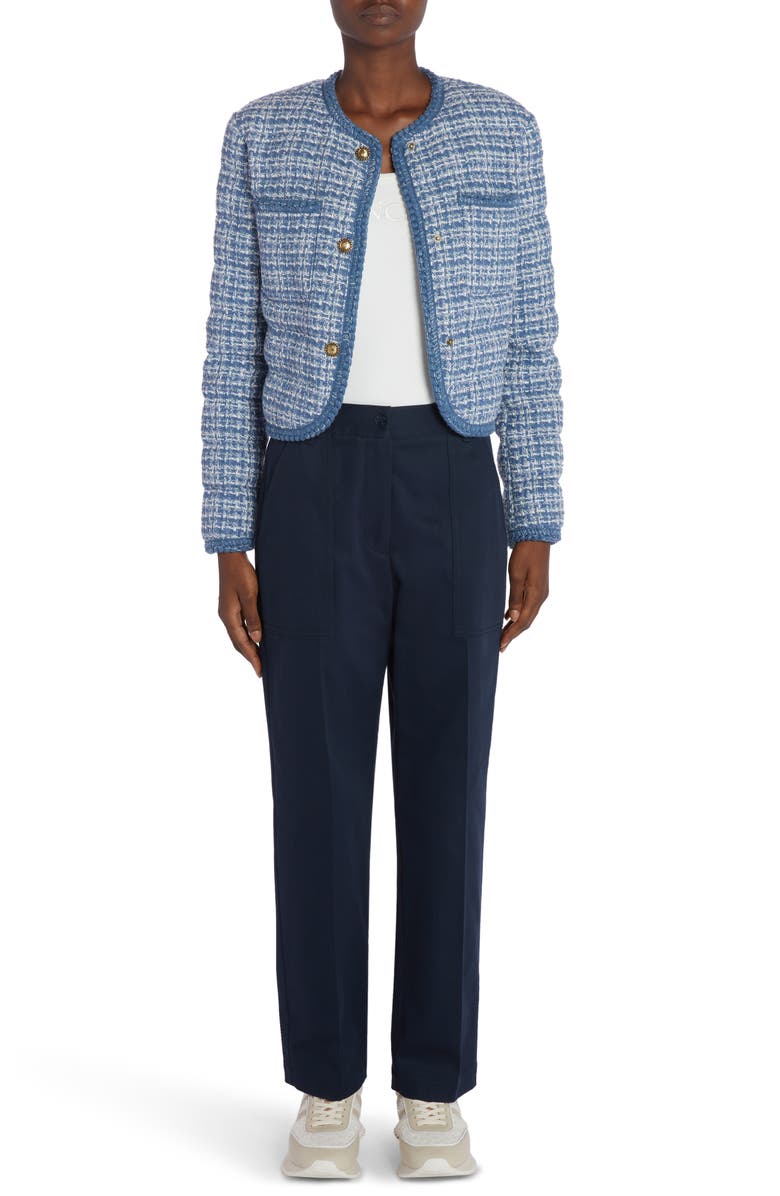 Moncler Eliadi Tweed Crop Jacket, Alternate, color, 