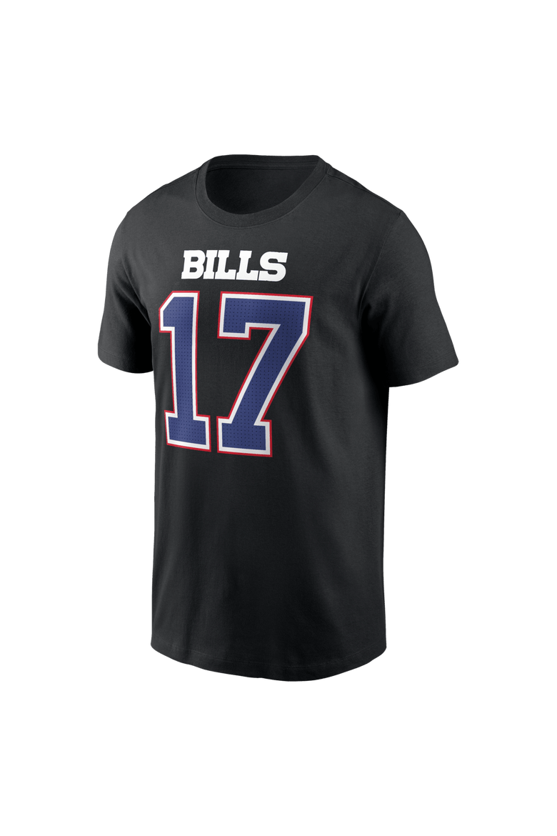 Men's Nike Josh Allen Black Buffalo Bills Carbon Name & Number T-Shirt, Alternate, color, Black