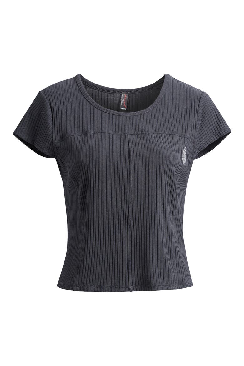 FP Movement Tempo Ribbed Baby Tee, Alternate, color, BLACK