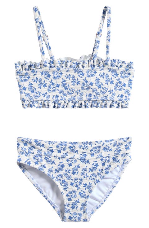 Kids' Floral Ruffle Two-Piece Swimsuit (Big Kid)