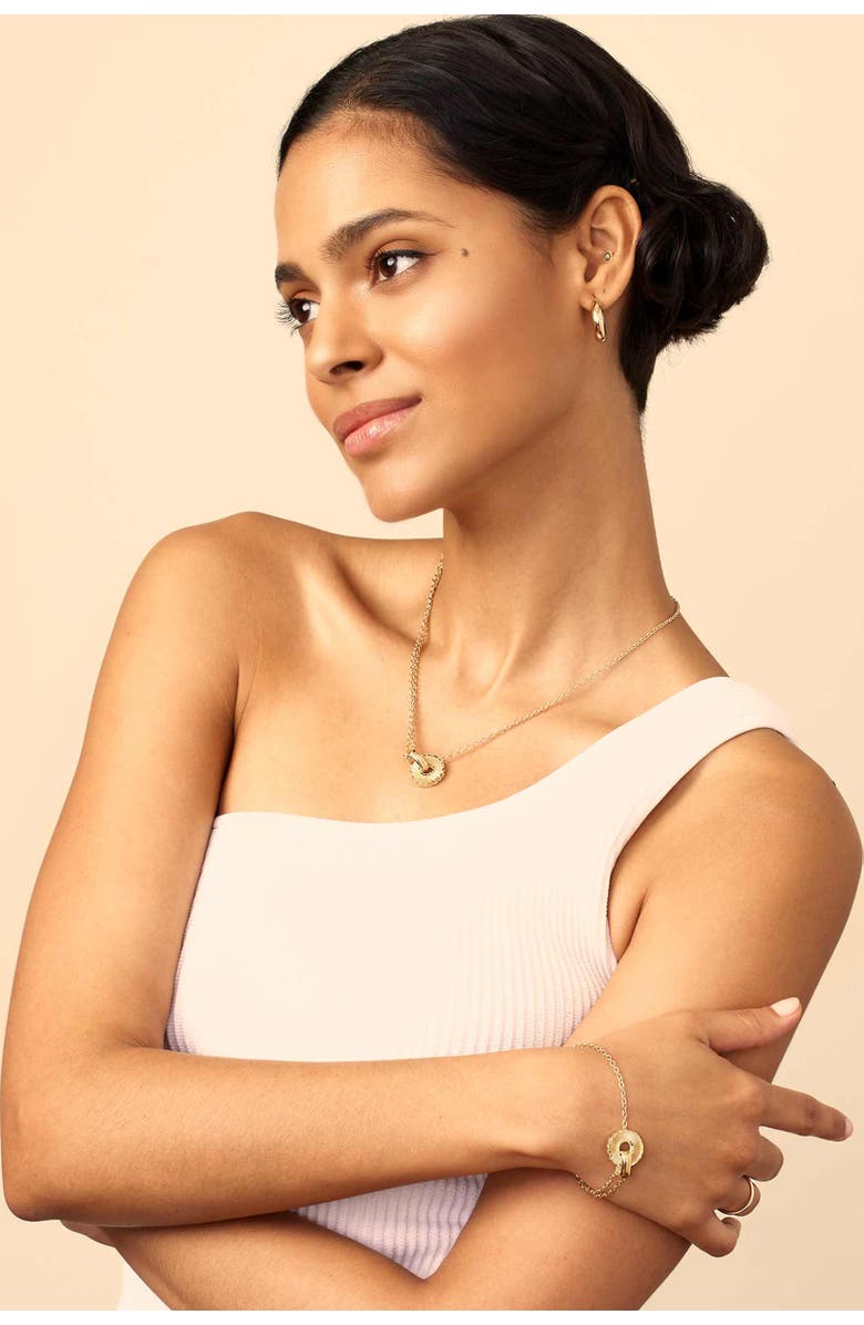 Oradina 14K Gold Everything Bold Midi Hoops, Alternate, color, Yellow Gold