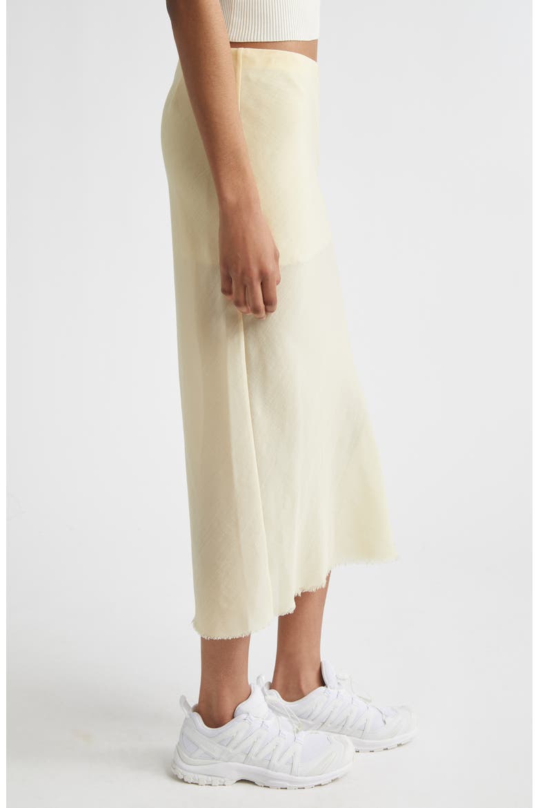 Bias Cut Wool Skirt, Alternate, color, BUTTER GAZE
