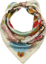 Kate Spade New York spade flower garden silk square scarf