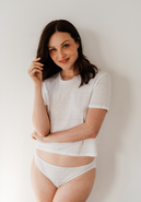 Heavenly Essentials 100% Organic Linen Cropped Tee