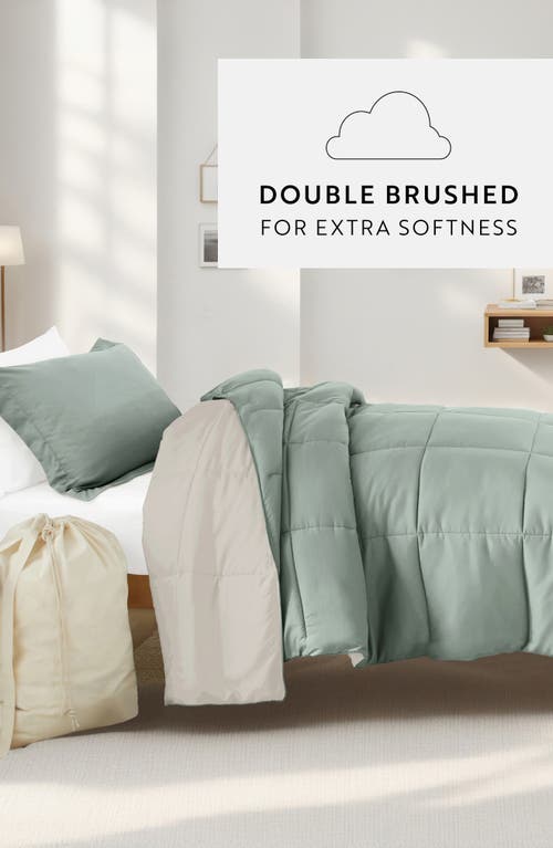 Homespun Ultimate College Essentials Bedding Bundle. In Eucalyptus/natural