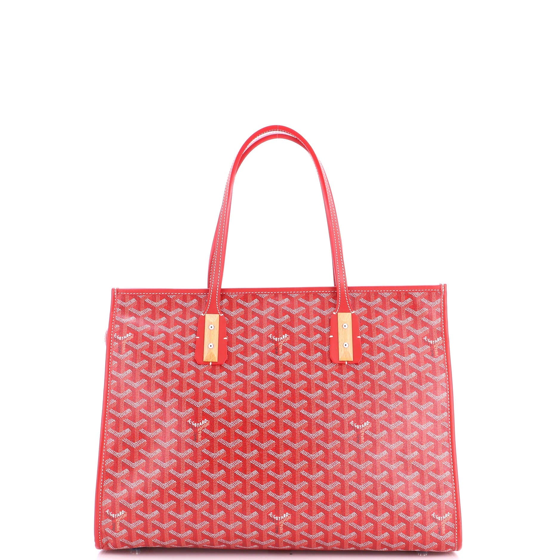 Pre-Owned Goyard Marquises Bag Coated Canvas, Alternate, color, Red