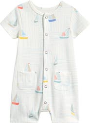 Pehr Kids' Patch Pocket Organic Cotton Romper