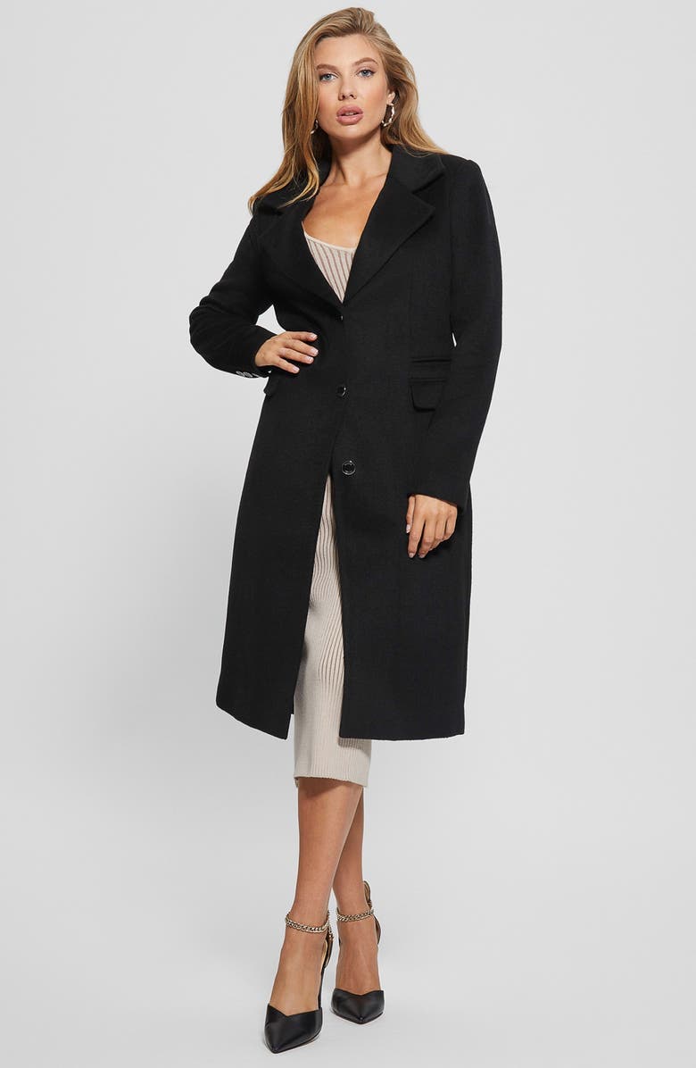 GUESS New Laurence Coat with Detachable Faux Fur Collar, Alternate, color,