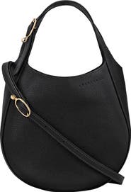 Longchamp Le Foulonné Leather Top Handle Crossbody Bag