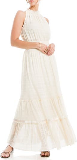 Mock Neck Lace Mesh Dress