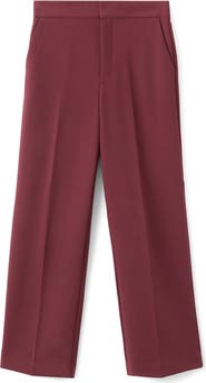 MANGO High Waist Straight Leg Pants