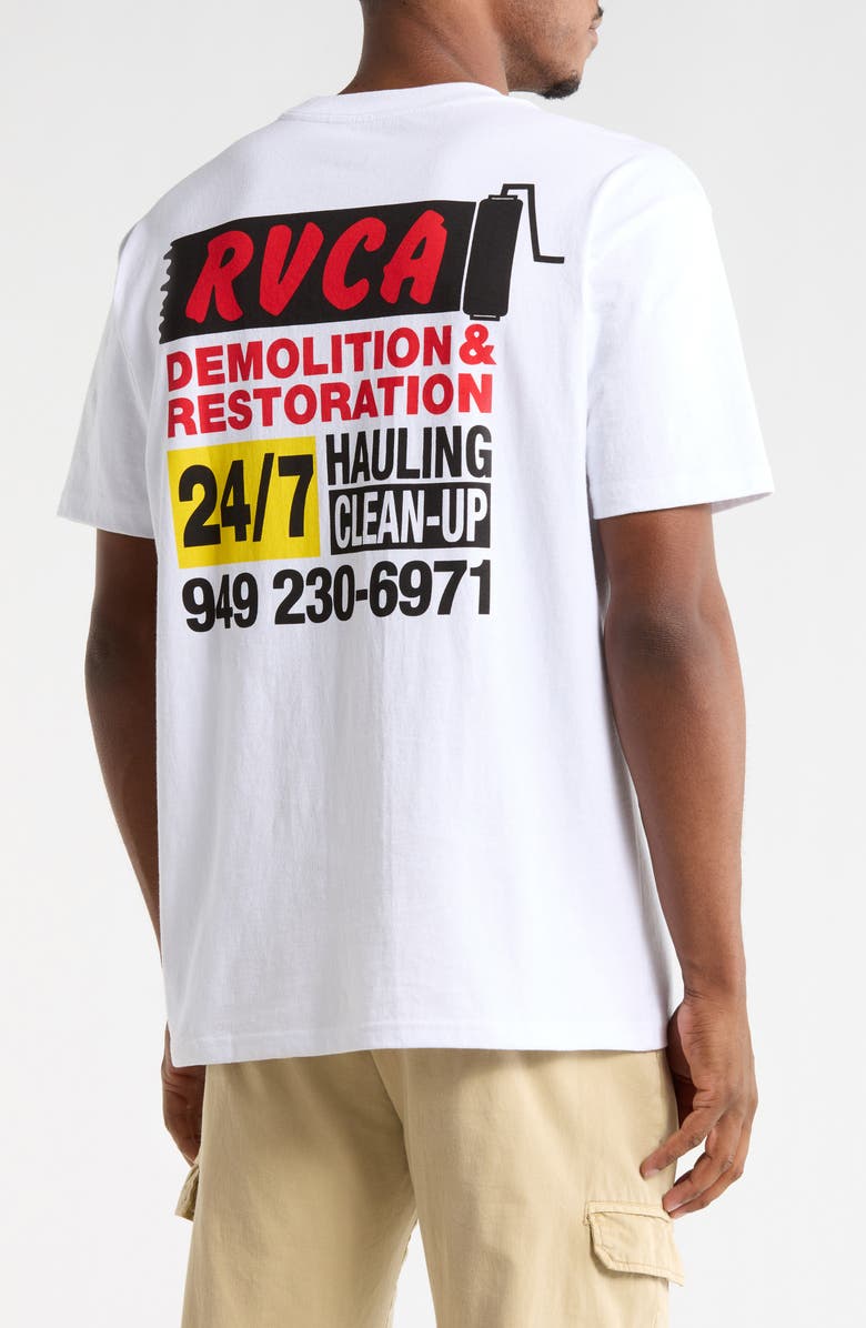 RVCA Resto Services Graphic T-Shirt, Alternate, color, White