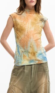 Desigual Tie Dye Funnel Neck T-Shirt