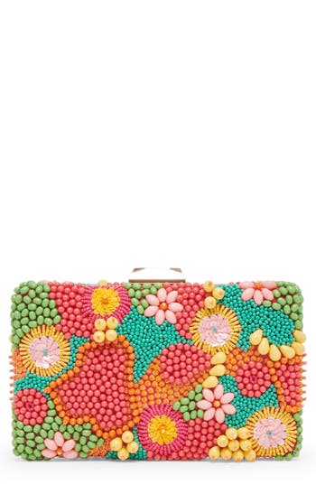 Dolce Vita Beaded Box Clutch In Multi
