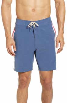 Faherty Retro Surf Stripe Board Shorts