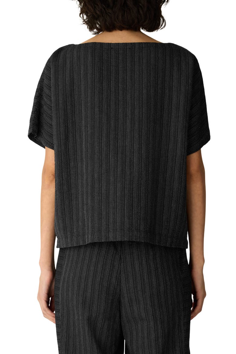 Bateau Neck Dolman Sleeve Striped Top, Alternate, color, BLACK/ WHITE