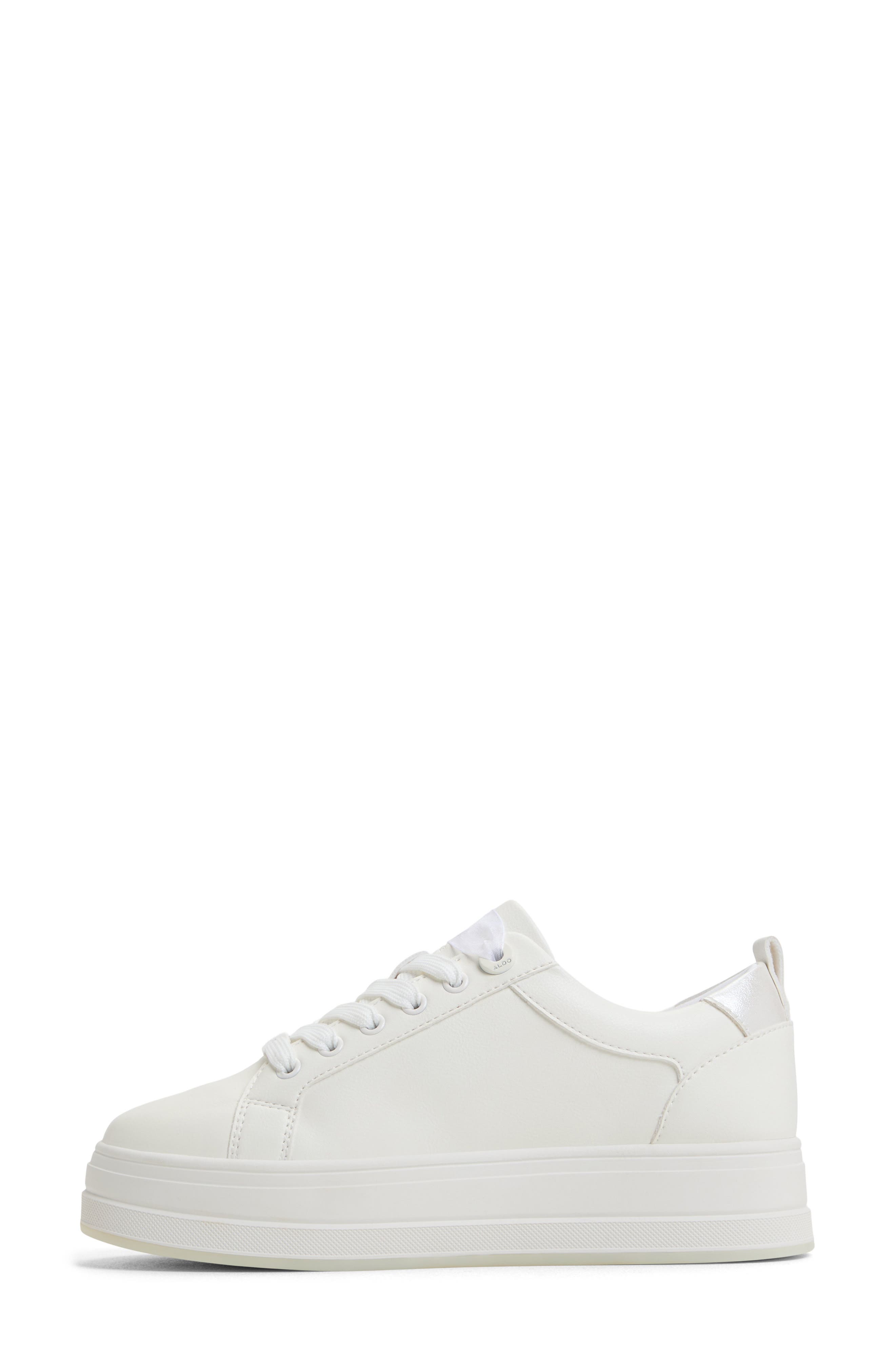 ALDO Chic Comfort Platform Sneaker, Alternate, color, Open White