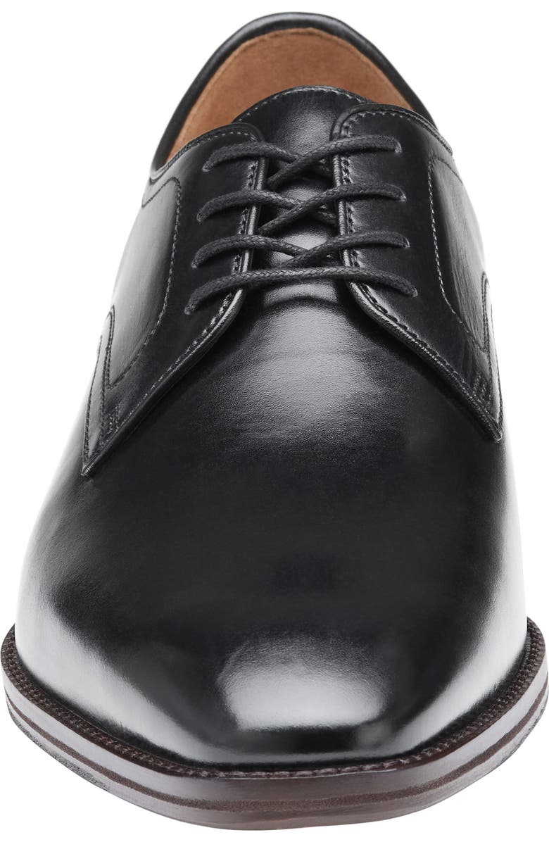 Johnston & Murphy Sullivan Plain Toe Derby, Alternate, color, Black Italian Calfskin