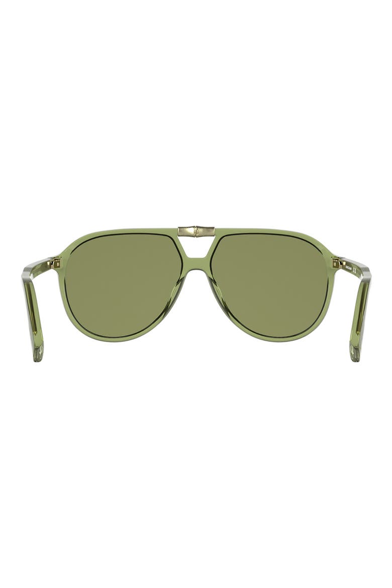 Roseau 58mm Aviator Sunglasses, Alternate, color, TRANSPARENT GREEN