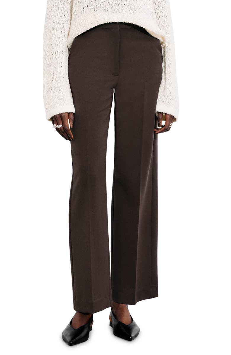 & Other Stories Press Crease Pants, Main, color, Brown Dark