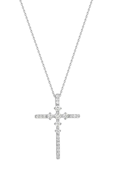 Mykonos 18k Gold Diamond Cross Pendant Necklace