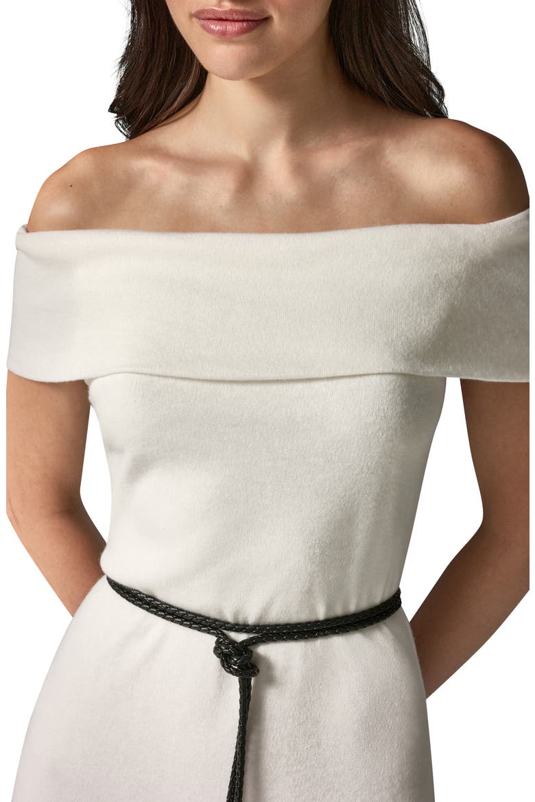 Off the Shoulder Knit Dress, Alternate, color, IVORY