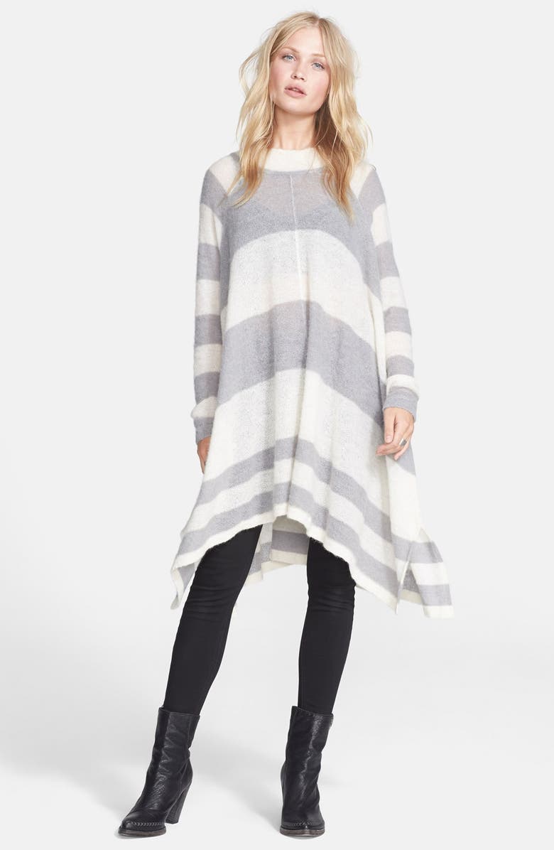 Free People 'Lafayette' Stripe Alpaca Blend Poncho, Alternate, color, 