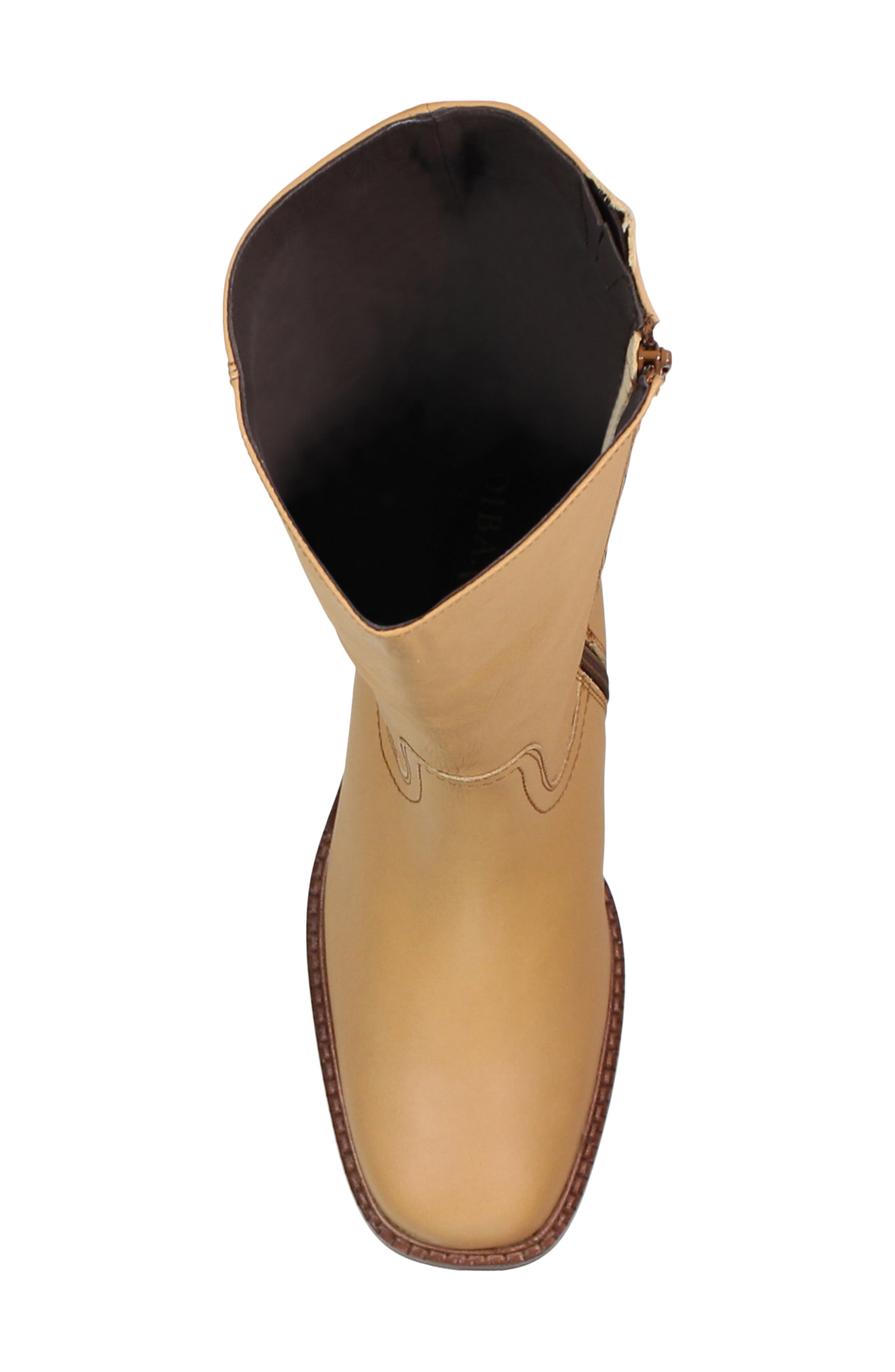 Soo Thing Leather Knee High Boot, Alternate, color, YELLOW