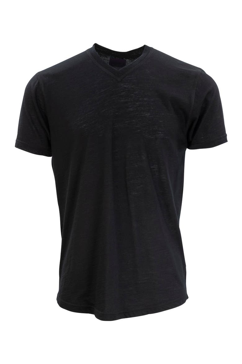 Victor Extra Fine Merino Wool V-neck Shirt, Main, color, Black