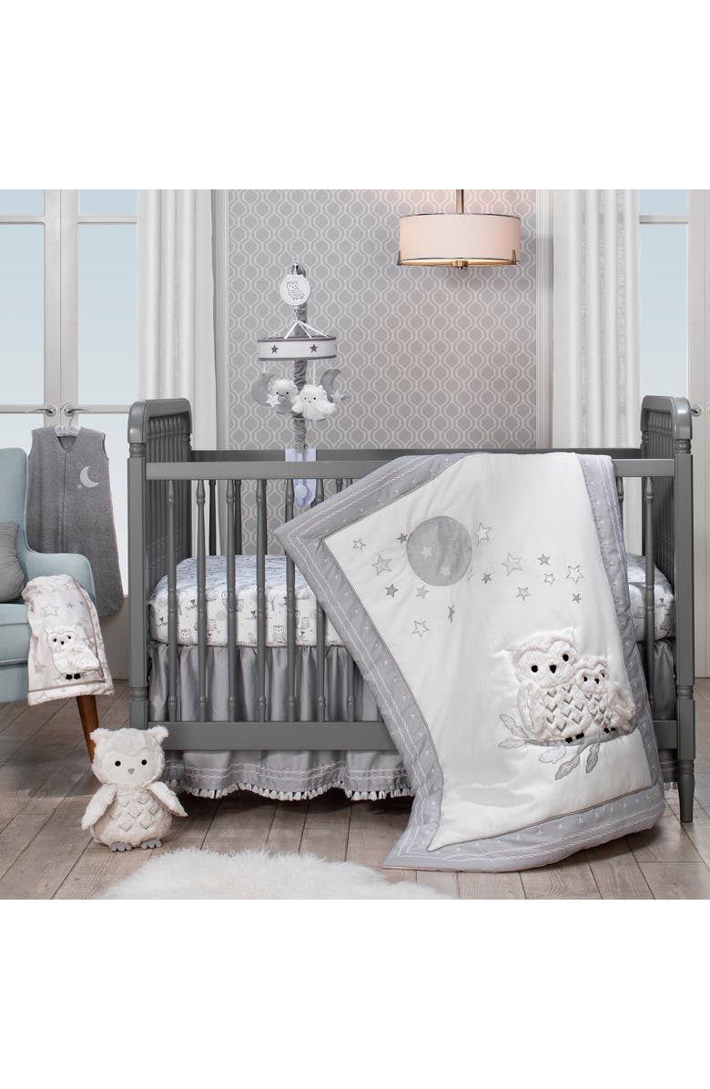 Lambs & Ivy Luna Plush Owl Stuffed Animal - Luna, Alternate, color, White