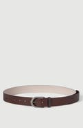 Brunello Cucinelli Glossy hammered calfskin belt with monili