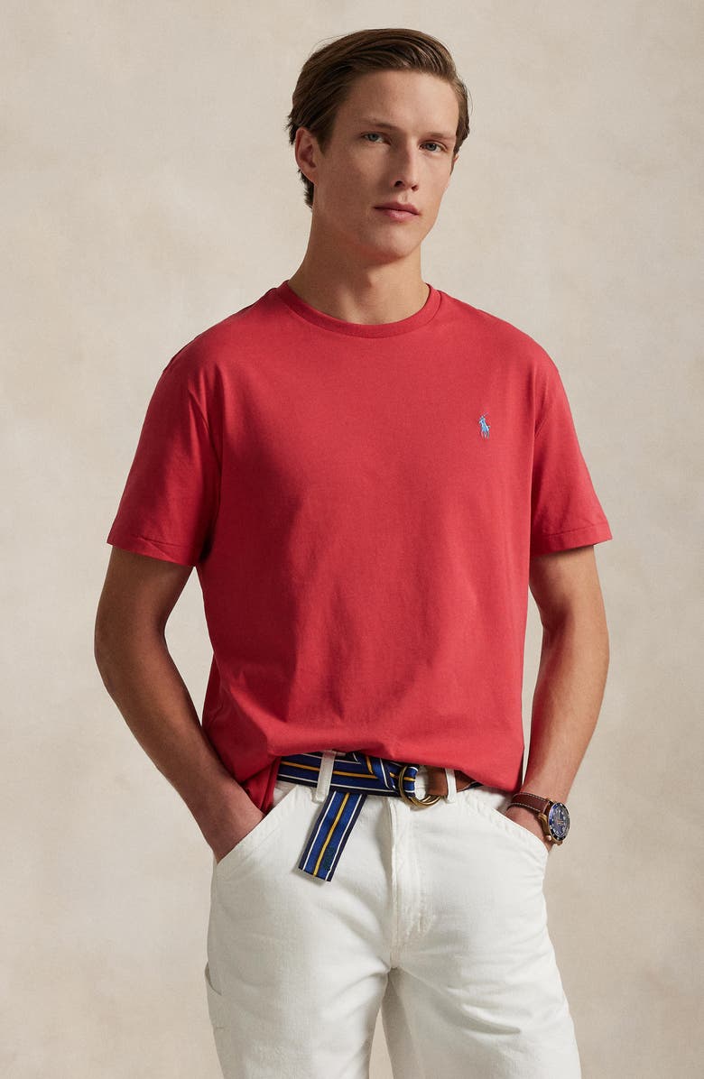 Polo Ralph Lauren Embroidered Short Sleeve Jersey T-Shirt, Alternate, color, 