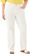 Karen Kane Raw Hem Straight Leg Jeans