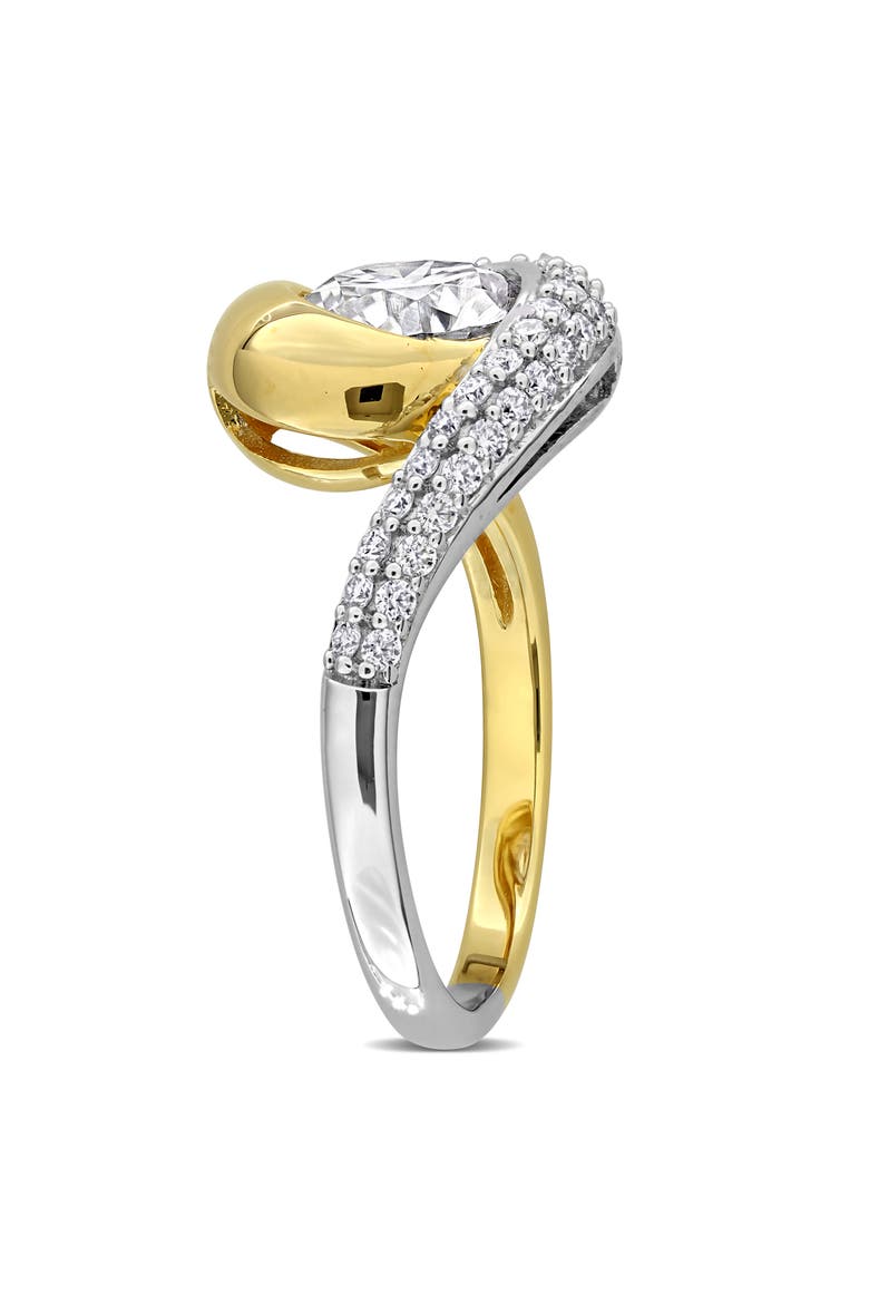 Dew Lab-Grown Moissanite Two-Tone Ring, Alternate, color, WHITE