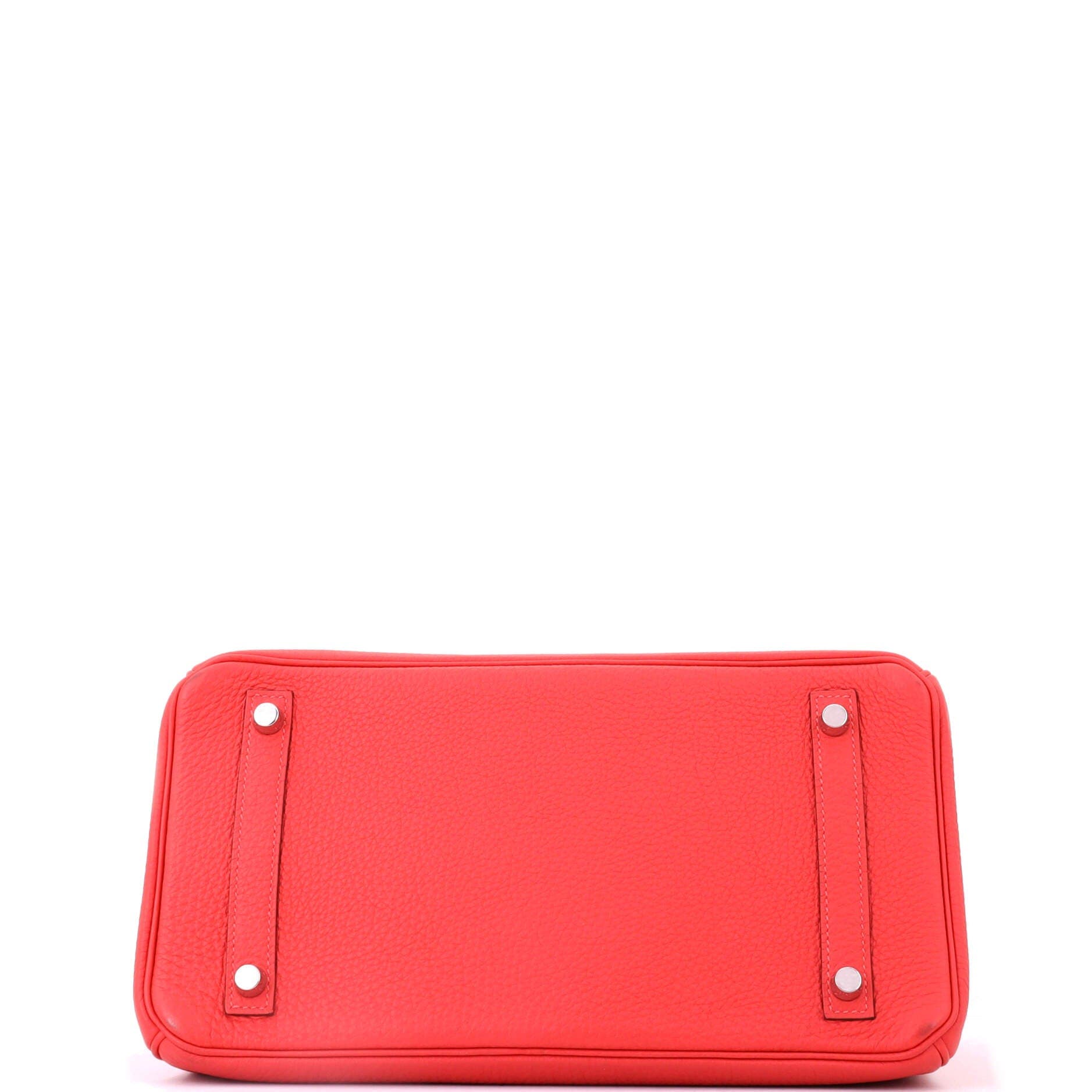 Pre-Owned Hermes Birkin Handbag Red Togo with Palladium Hardware 30, Alternate, color, Rouge Pivoine