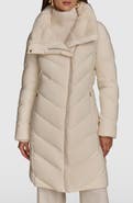 Donna Karan New York Water Resistant Chevron Down Puffer Coat