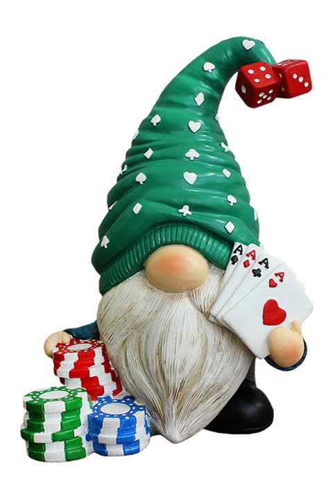 Casino Poker Gnome Figurine