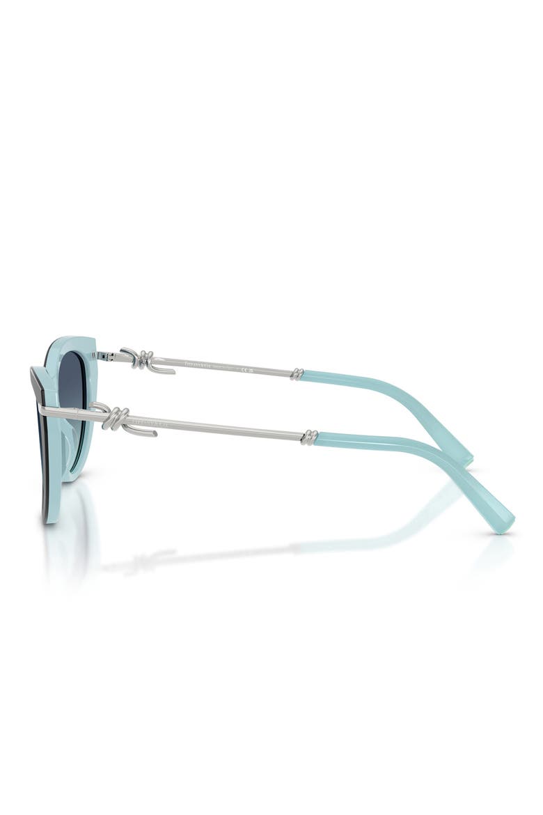 55mm Cat Eye Sunglasses, Alternate, color, BLACK ON TIFFANY BLUE / AZURE