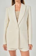 Endless Rose Tailored Single Button Blazer