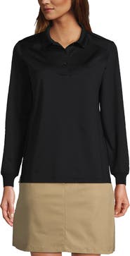 Lands' End School Uniform  Long Sleeve Rapid Dry Polo Shirt