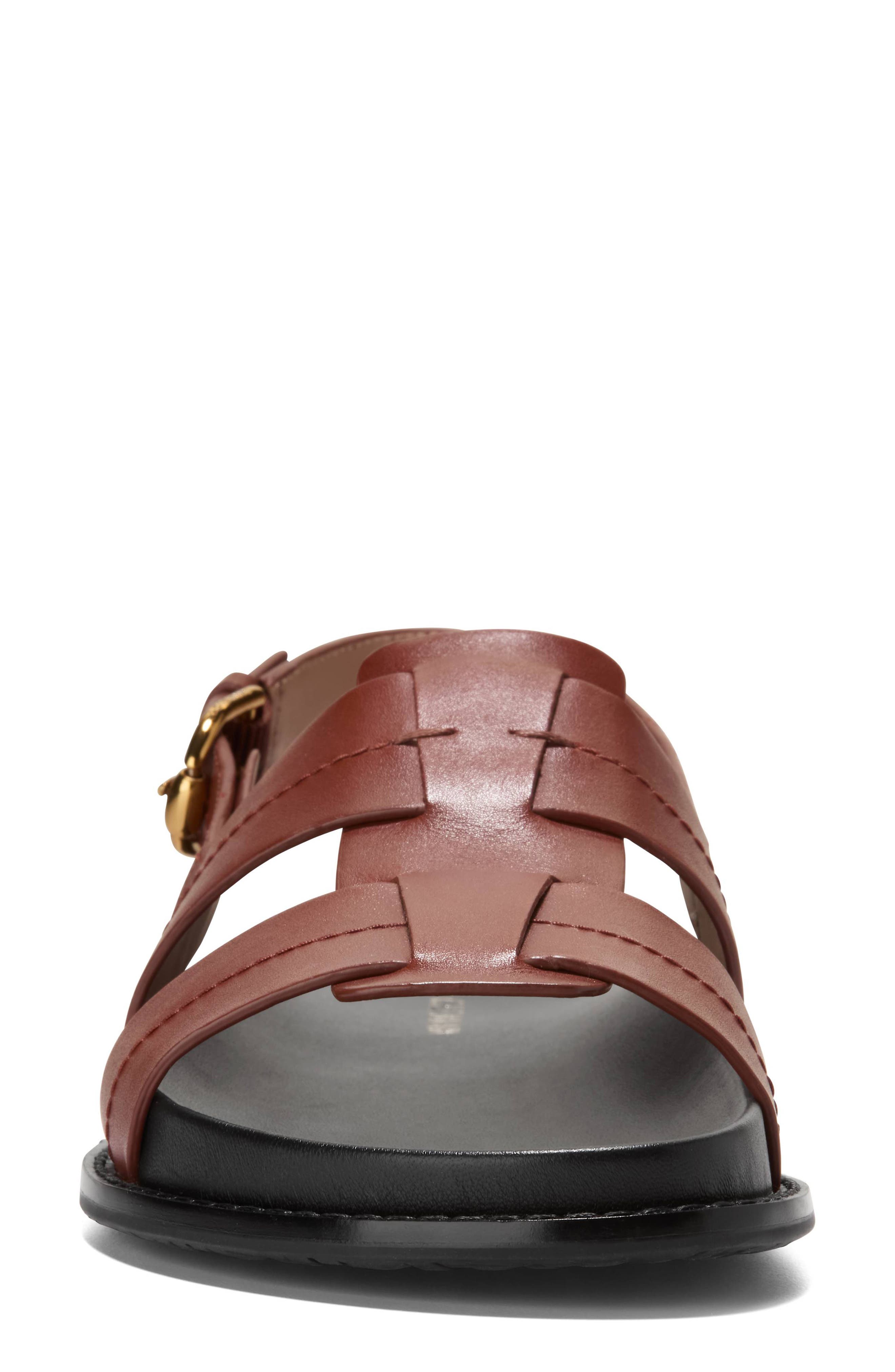 Marlee Slingback Fisherman Sandal, Alternate, color, DARK CUOIO LEATHER