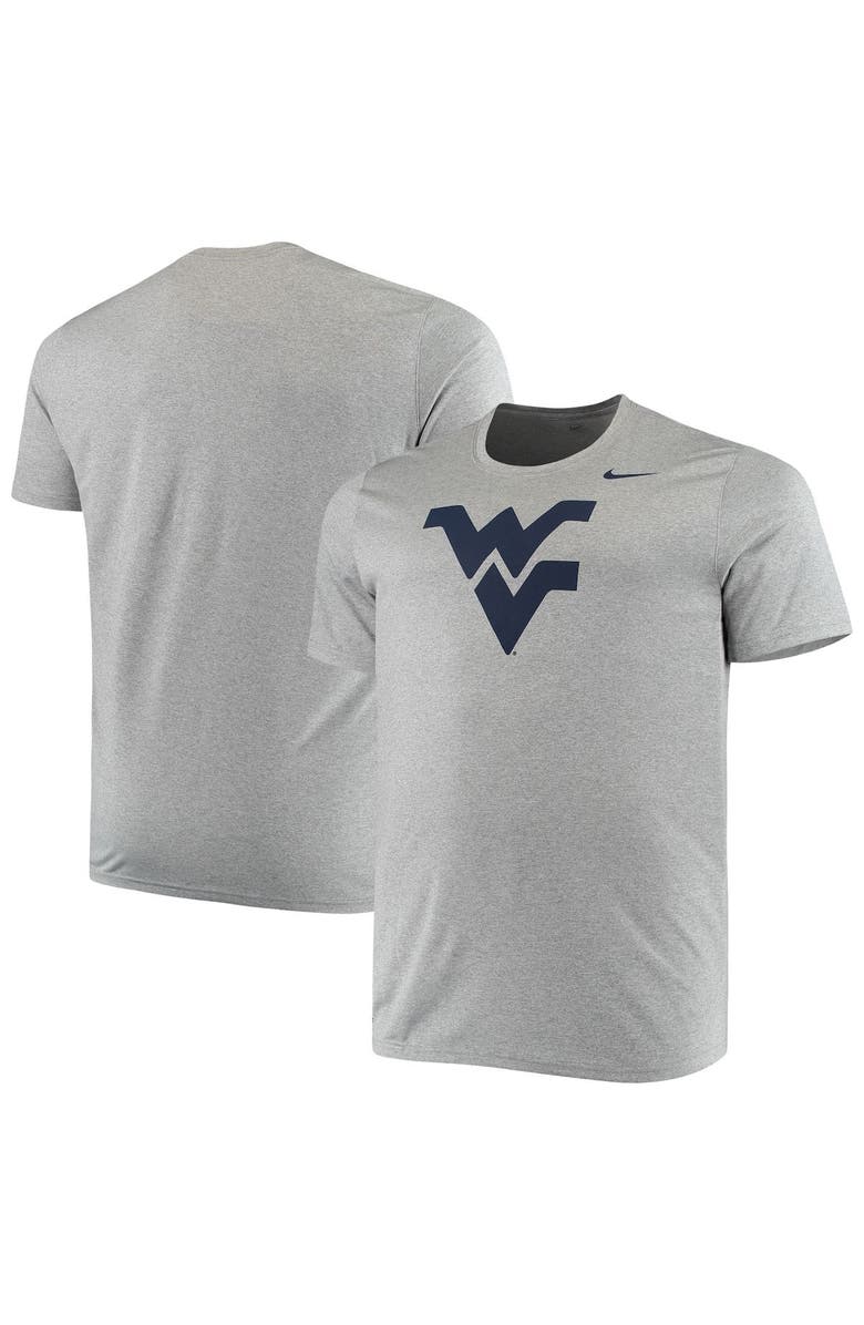 Nike Men's Nike Heathered Charcoal West Virginia Mountaineers Big & Tall Legend Primary Logo Performance T-Shirt, Alternate, color, 