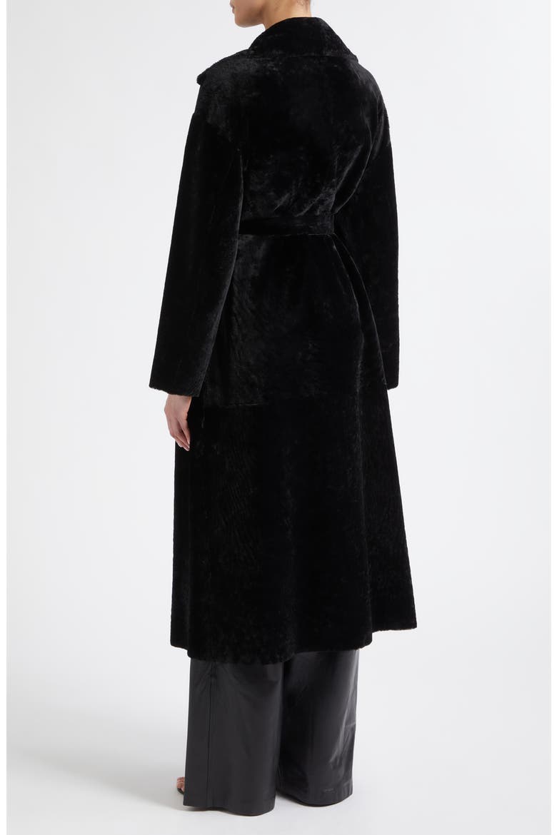 Rien Genuine Shearling Coat, Alternate, color, BLACK