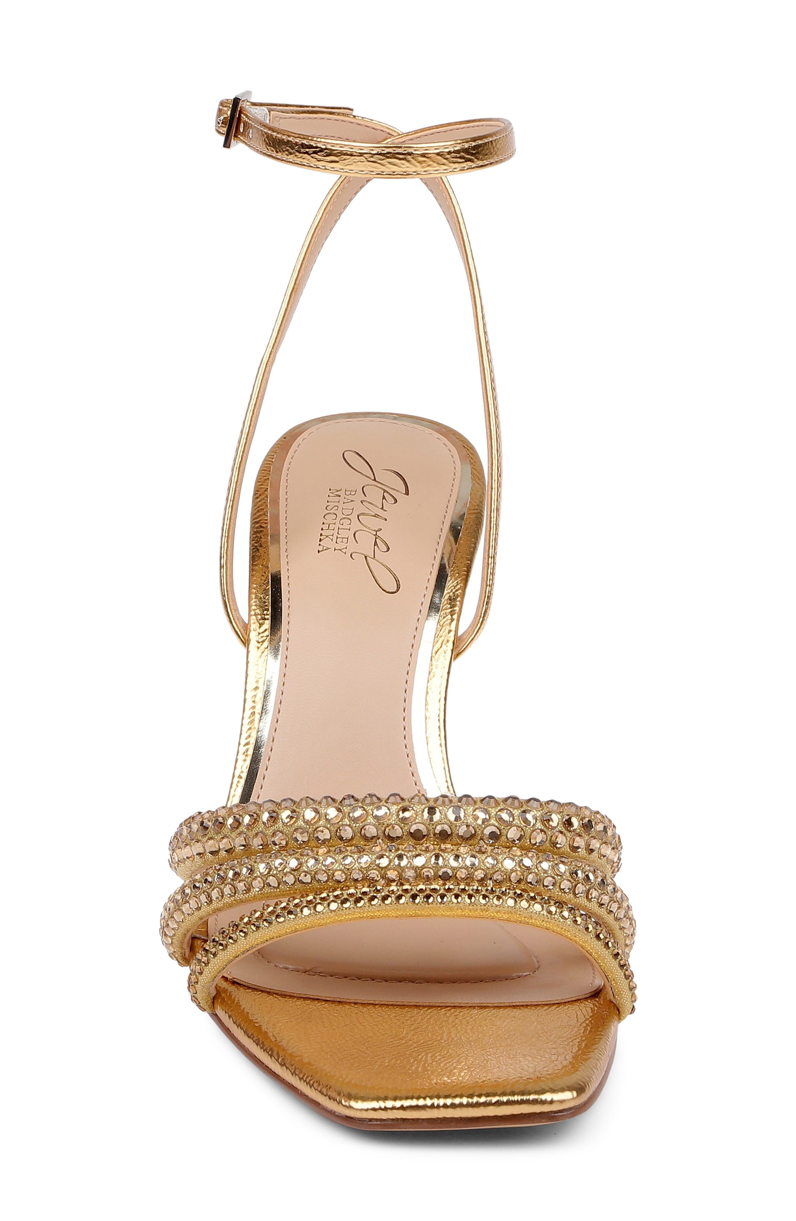 Zimal Ankle Strap Sandal, Alternate, color, GOLD ANTIQUE